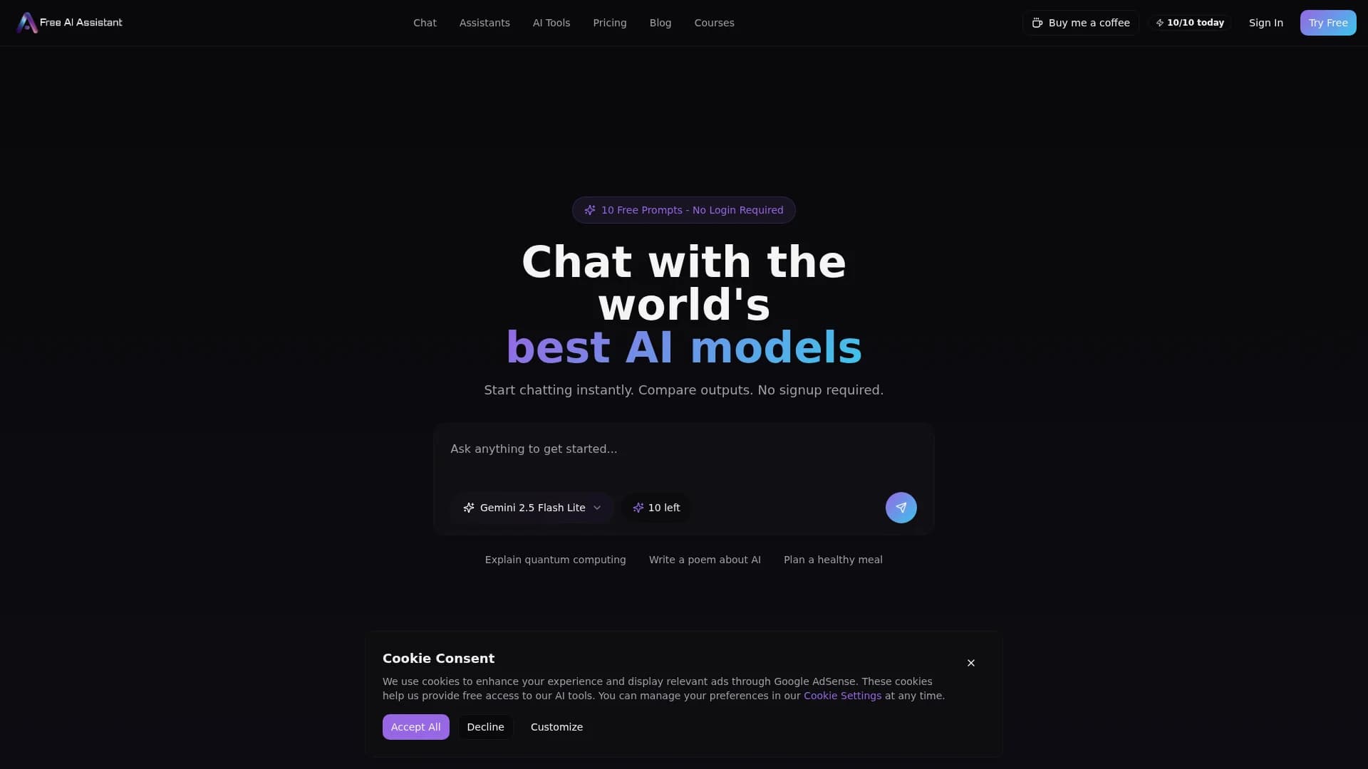 freeassist-ai homepage