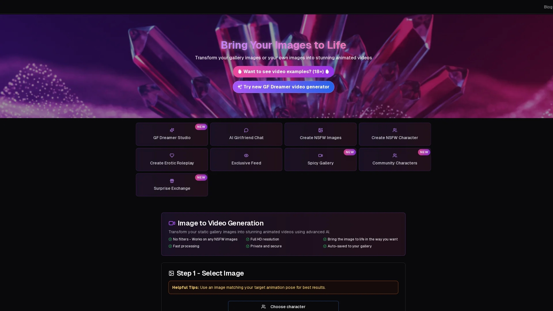 freegf-ai homepage