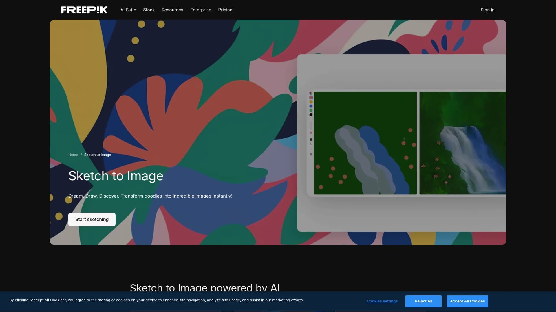 freepik-pikaso homepage