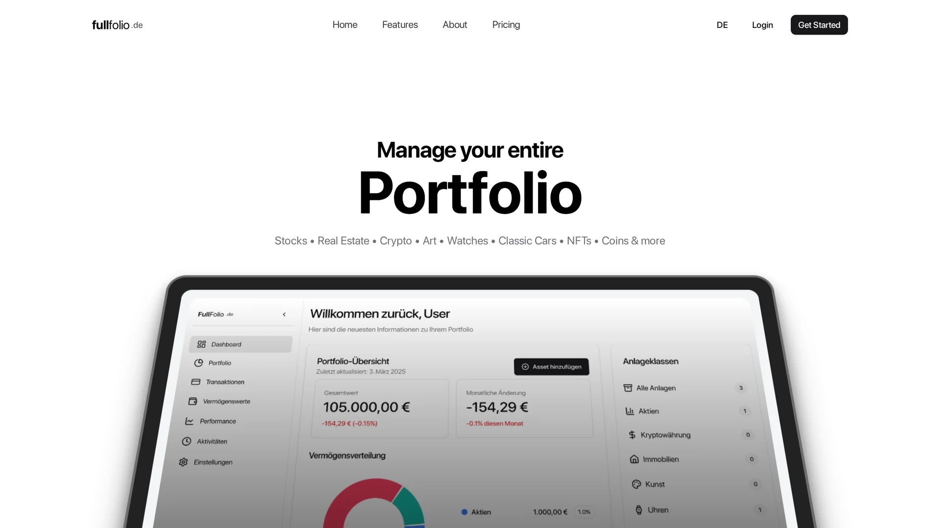 fullfolio homepage