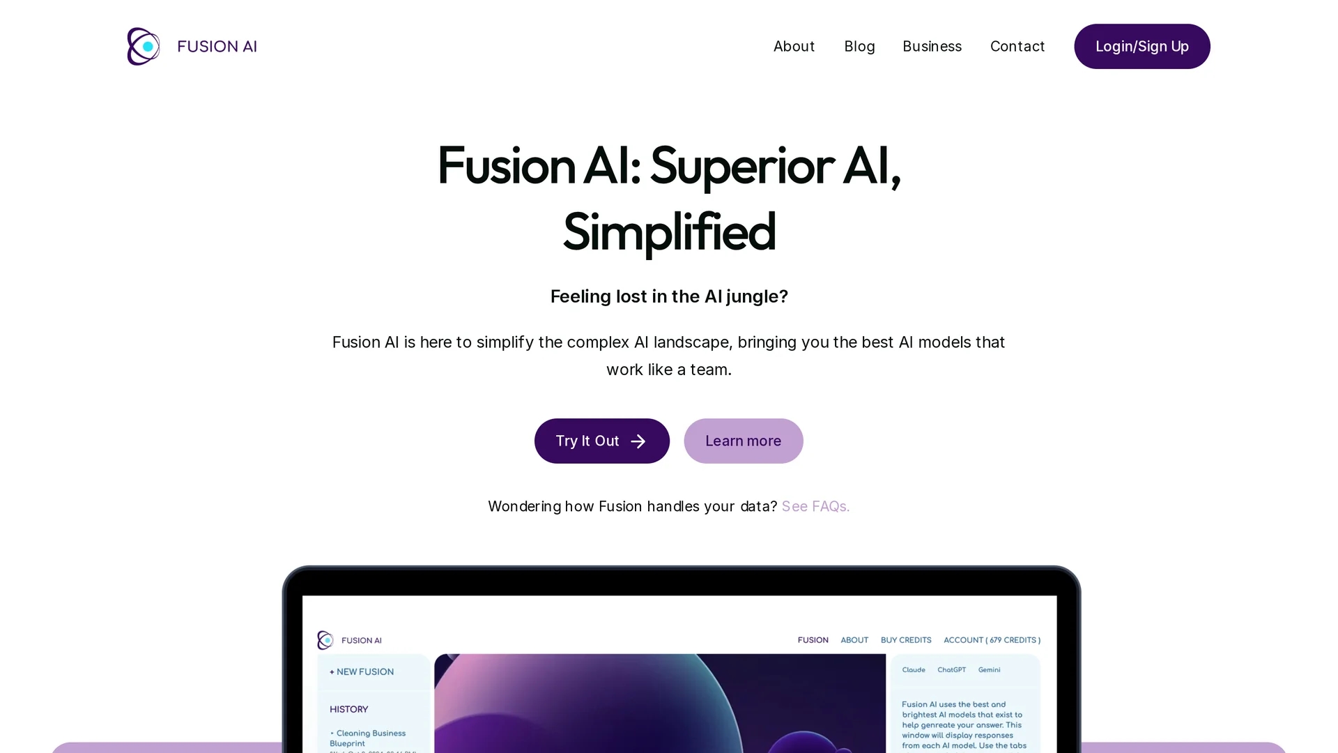 fusion-ai homepage