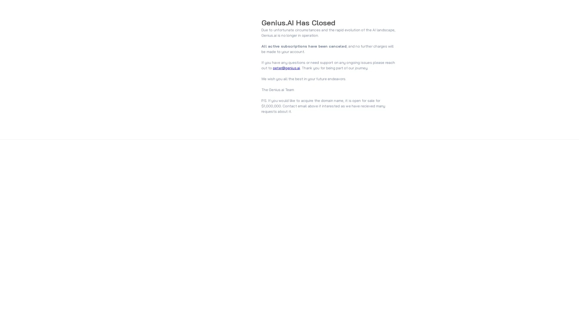 genius-ai homepage