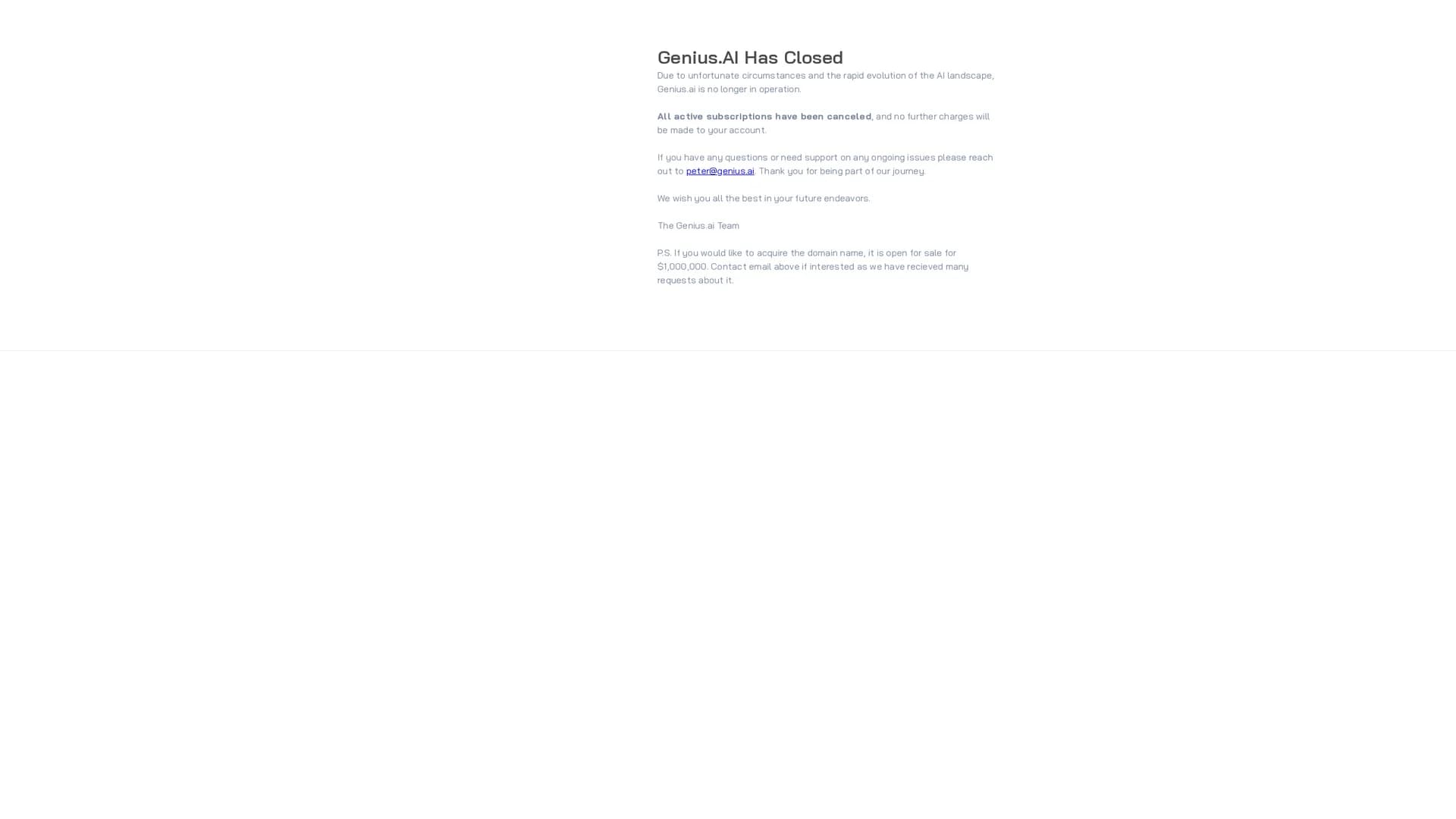 genius-ai homepage
