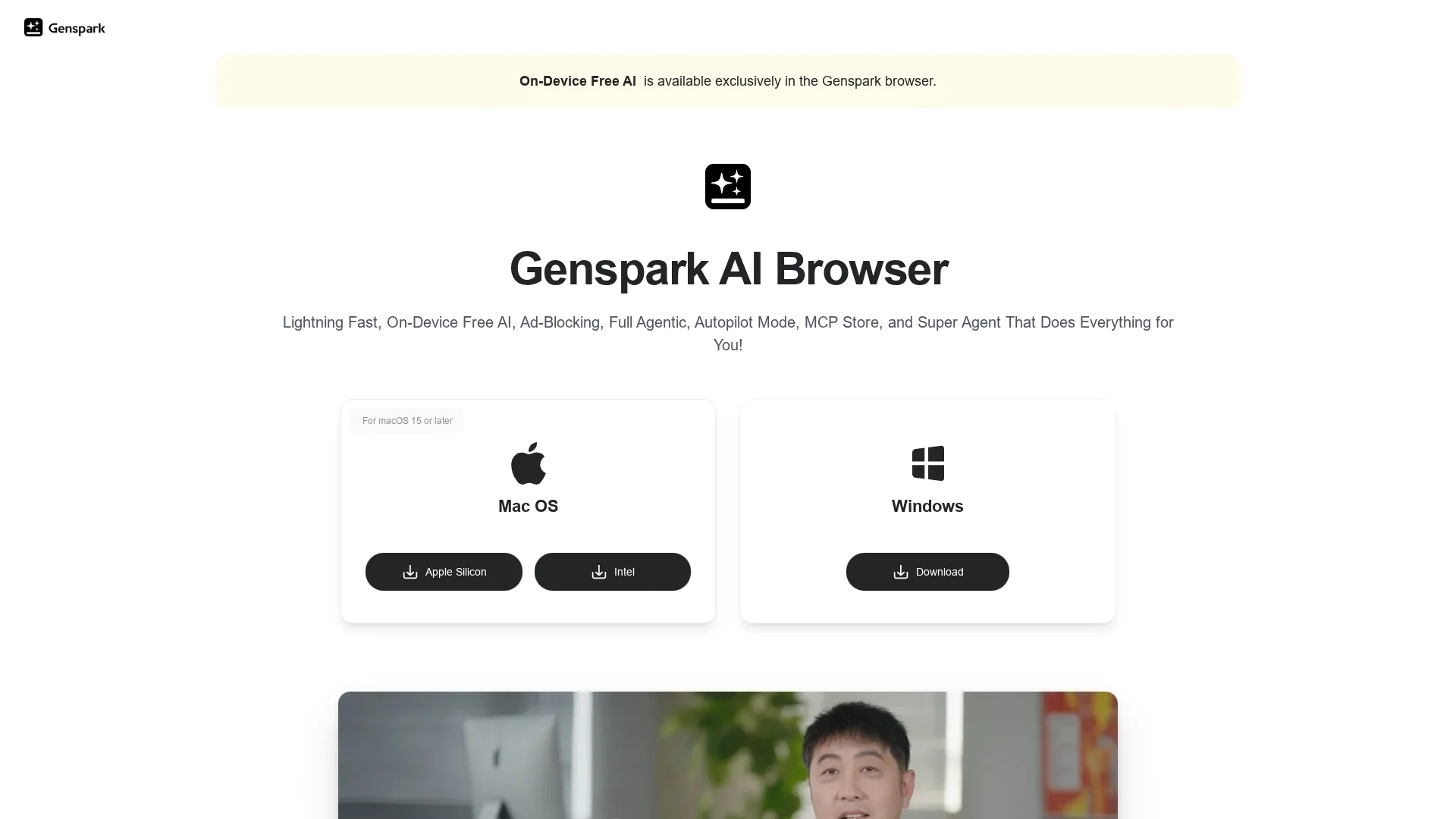 genspark-ai-browser homepage