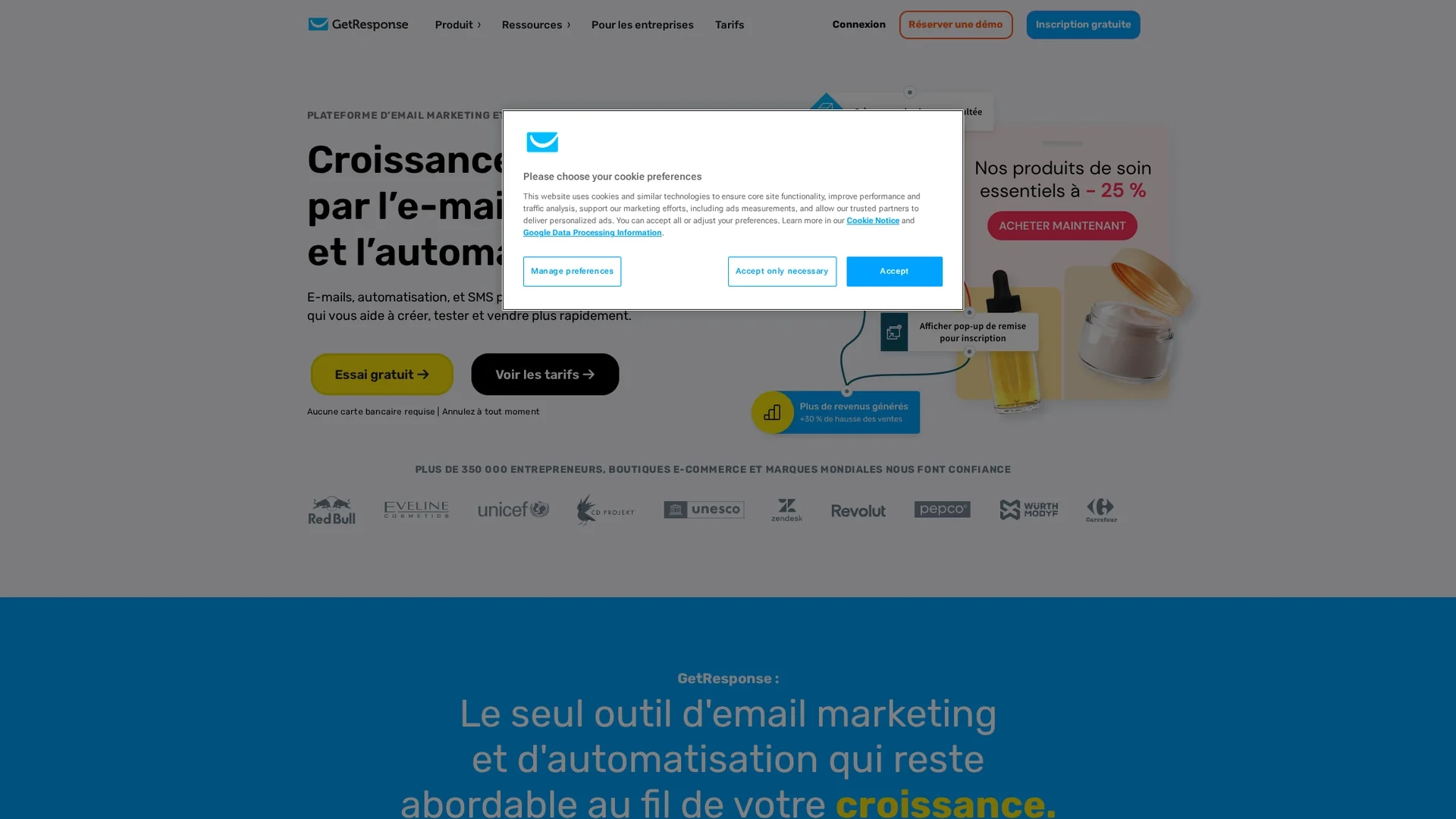 getresponse-fr homepage