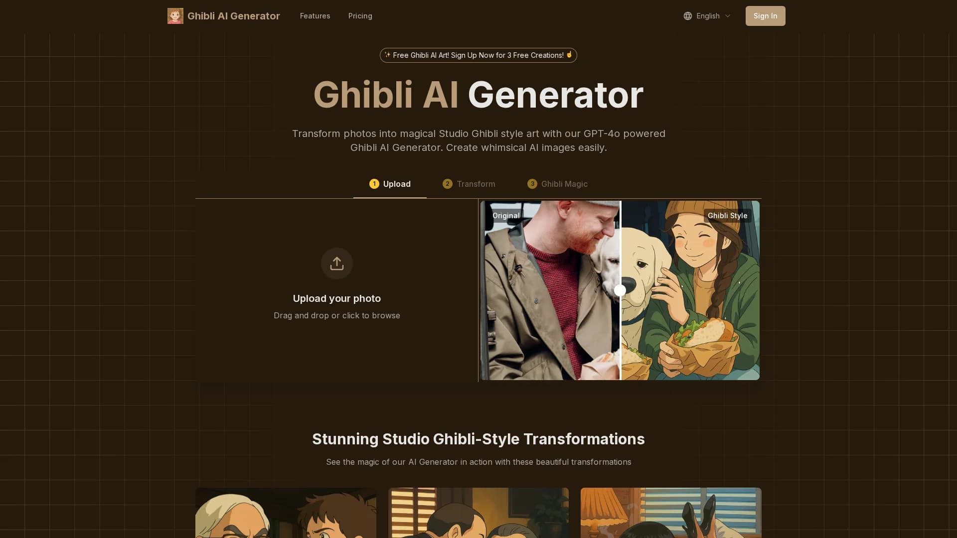 ghibliaigenerator-app homepage
