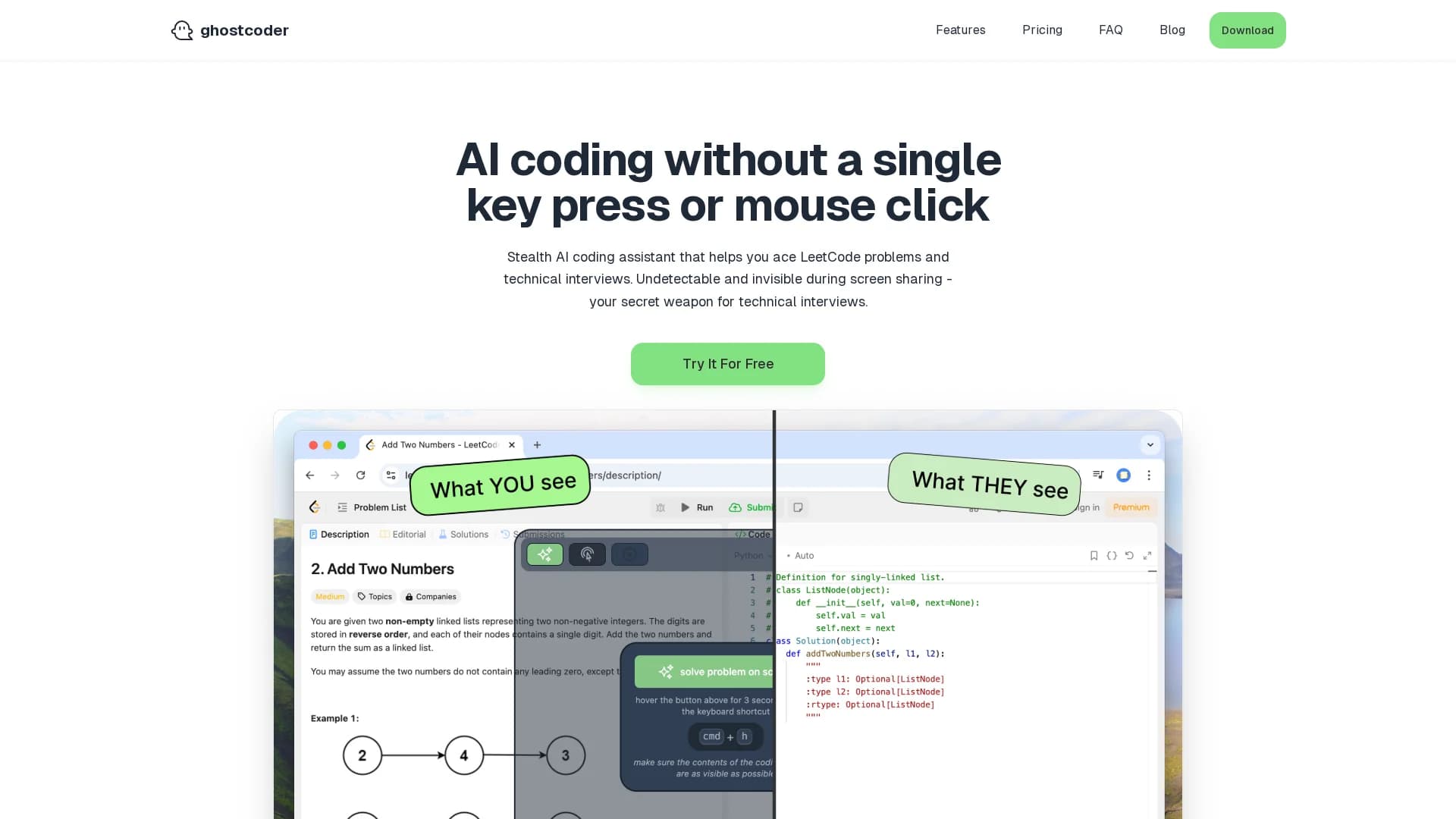 ghostcoder homepage