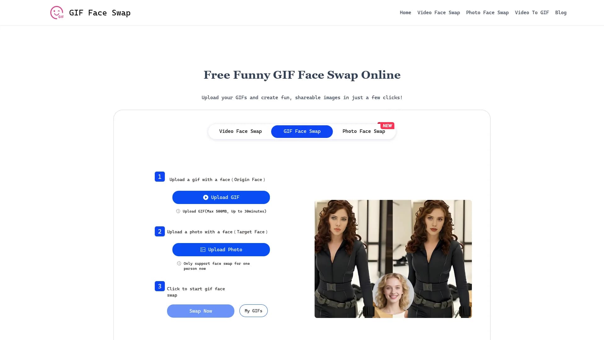 gif-face-swap homepage