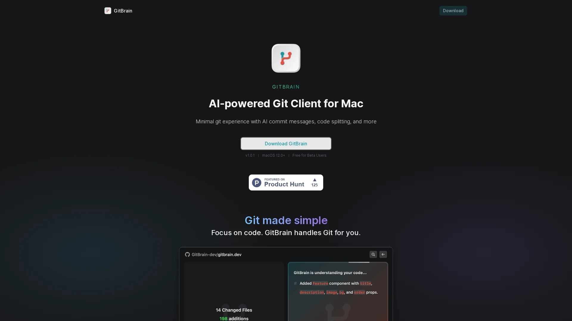 gitbrain homepage