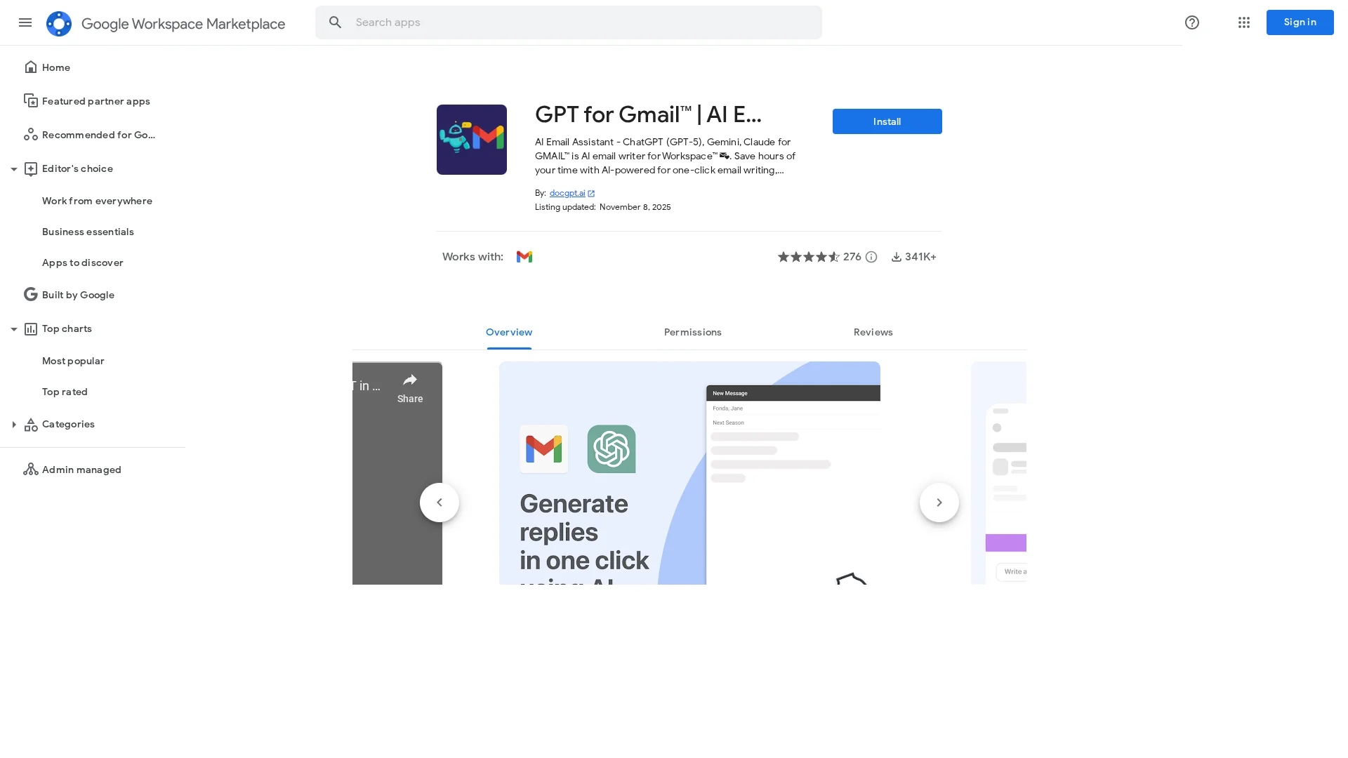 gmail-gpt homepage