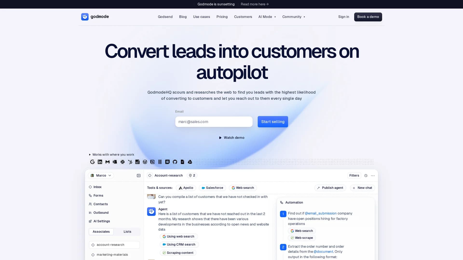 godmodehq homepage