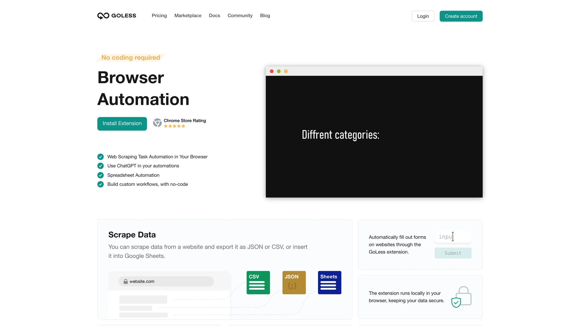 goless-extension-automation homepage