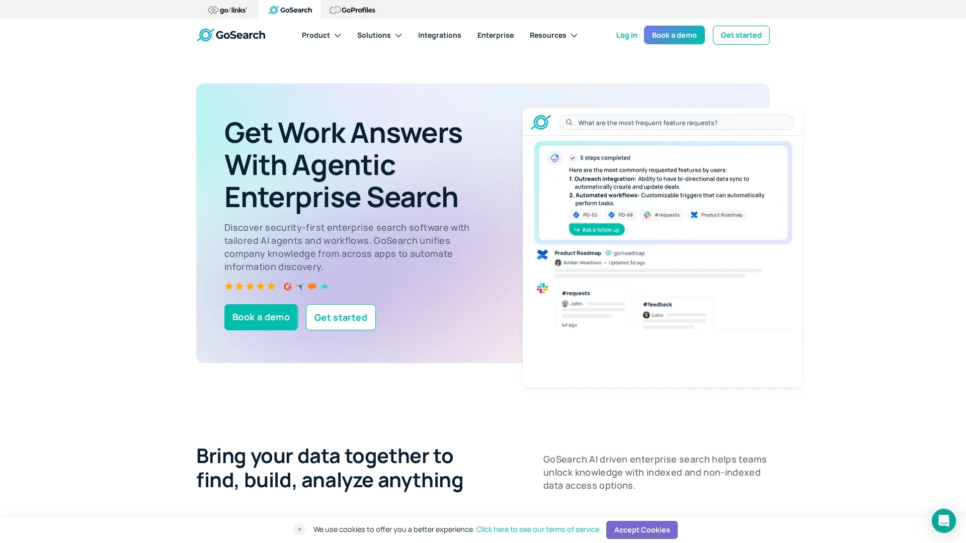 gosearch-ai-enterprise-search homepage