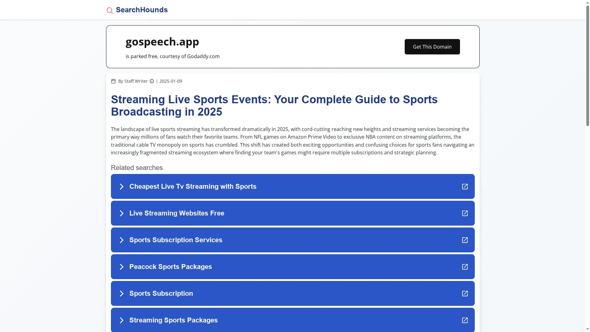 gospeech homepage