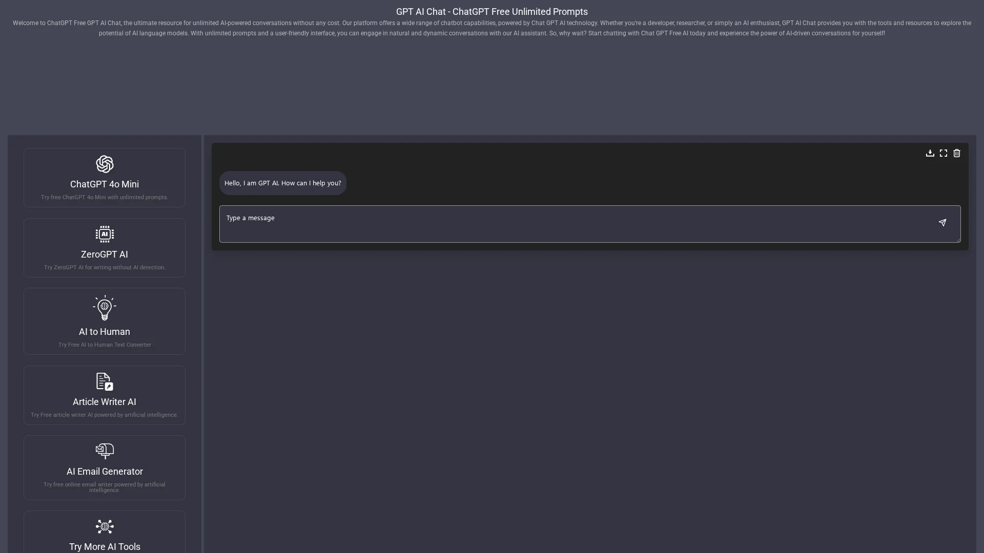 gpt-ai-chat homepage