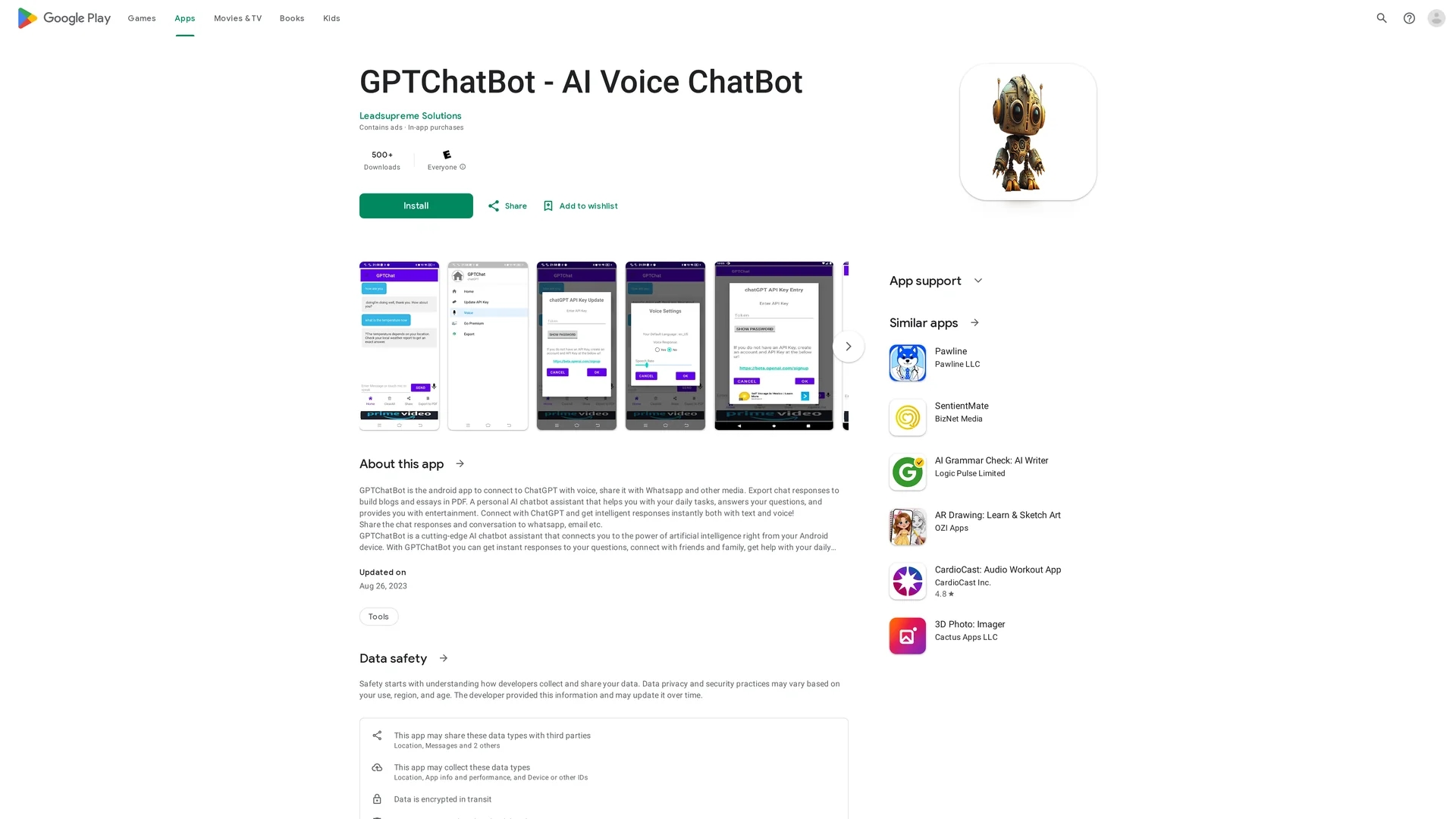 gptchat homepage