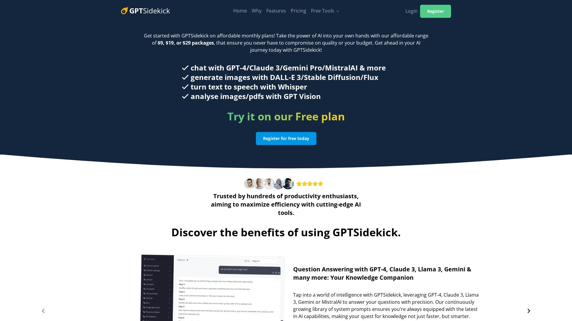 gptsidekick homepage