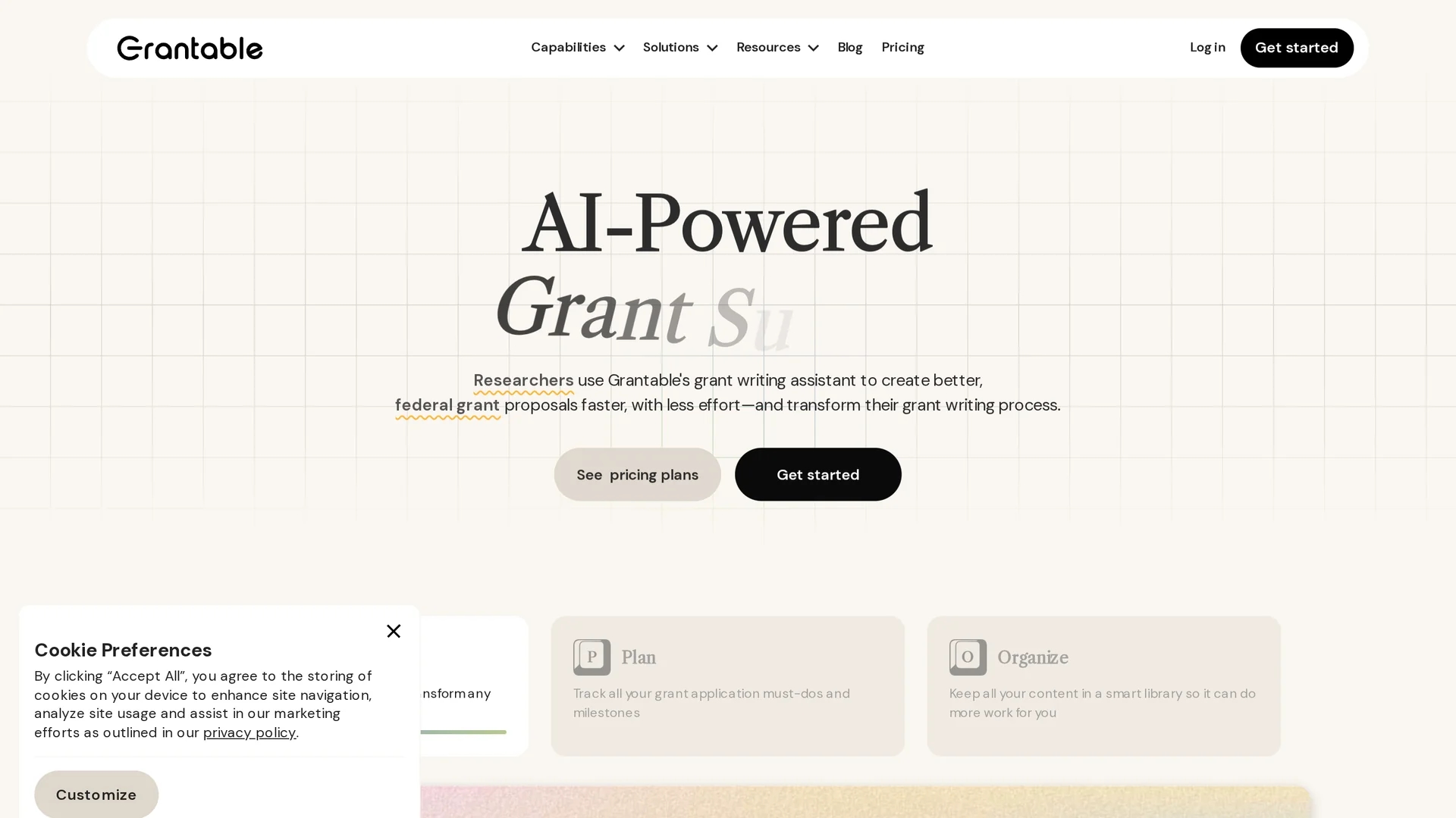 grantable homepage