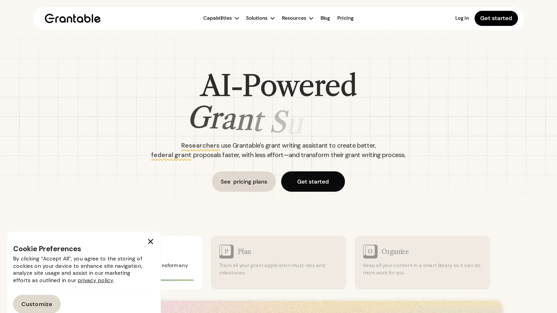 grantable homepage