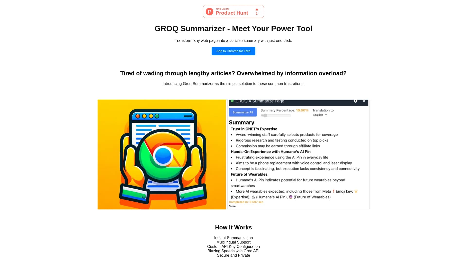 groq-summarizer homepage