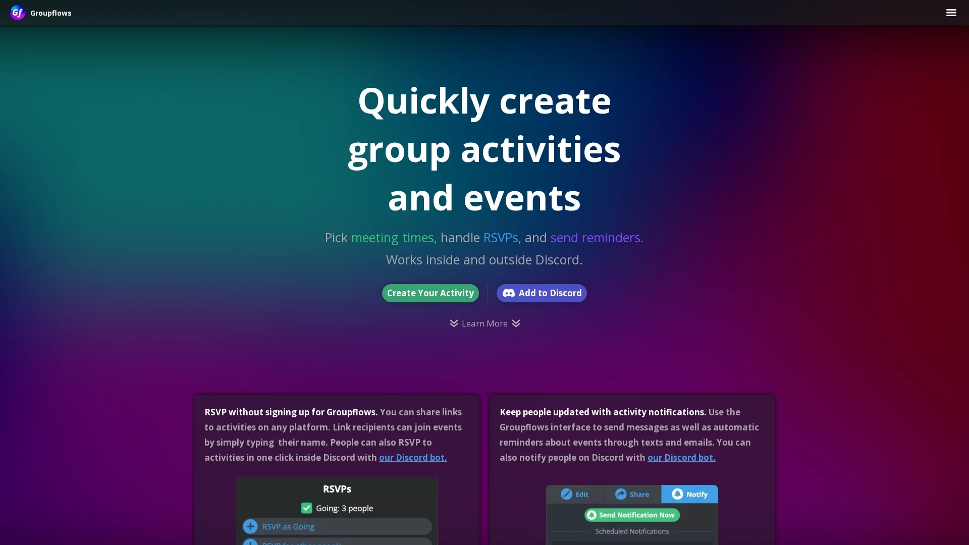 groupflows homepage