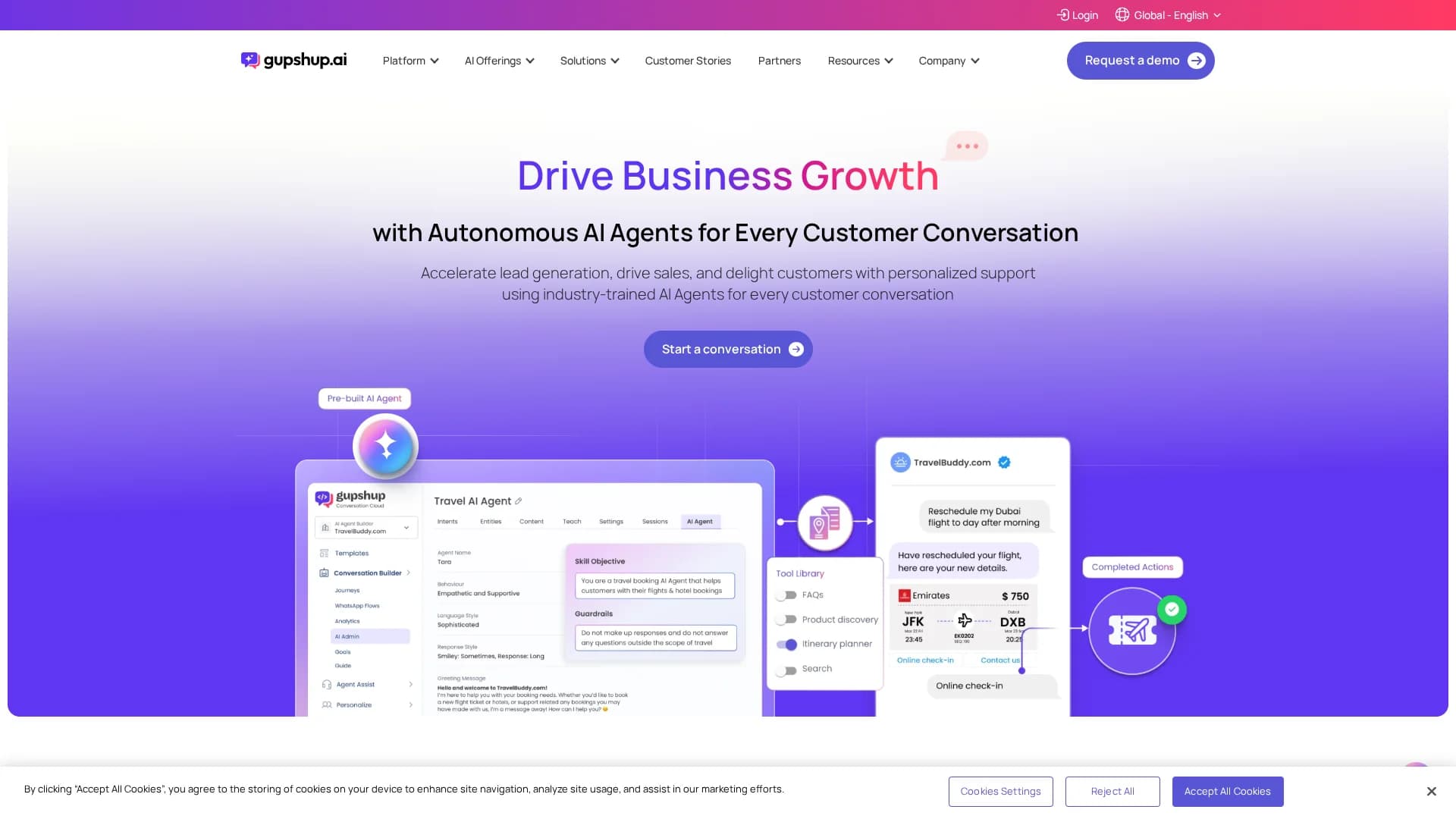 gupshup homepage