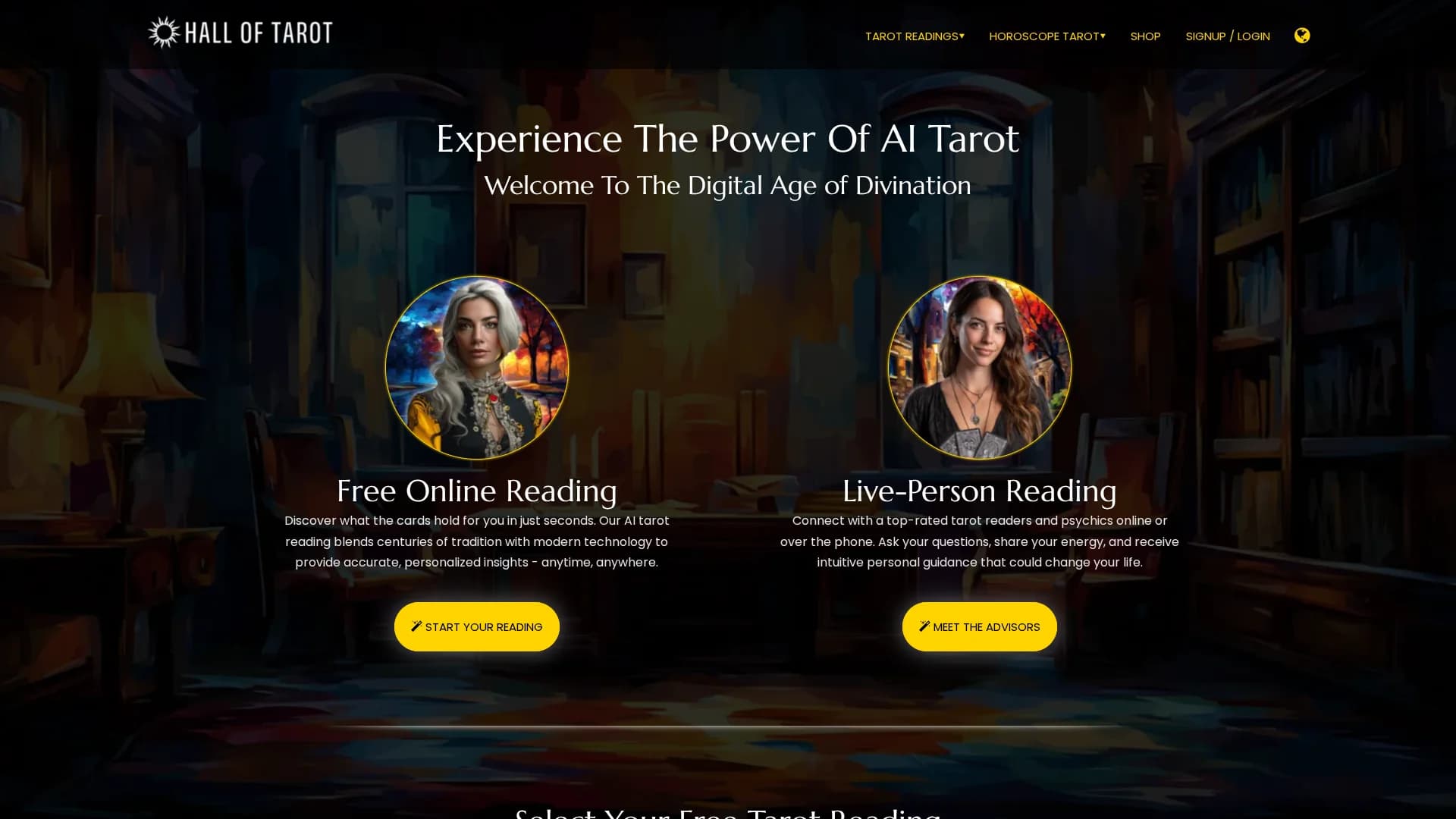 hall-of-tarot-ai homepage