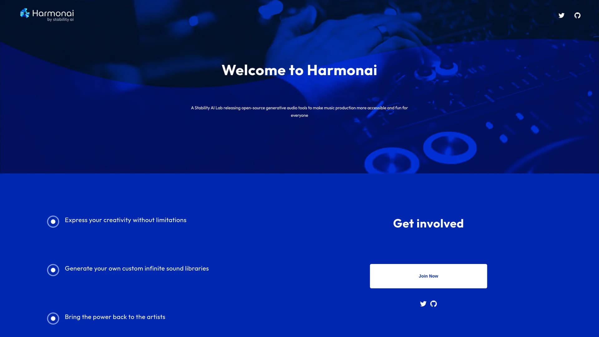 harmonai homepage