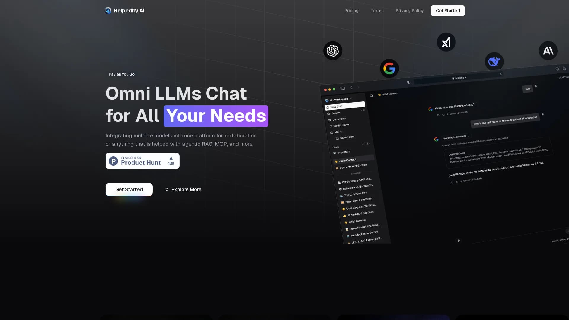 helpedby-ai homepage