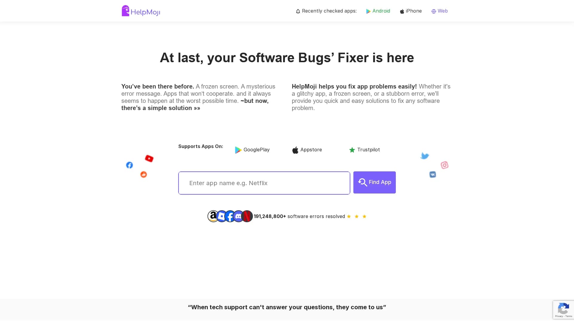 helpmoji homepage