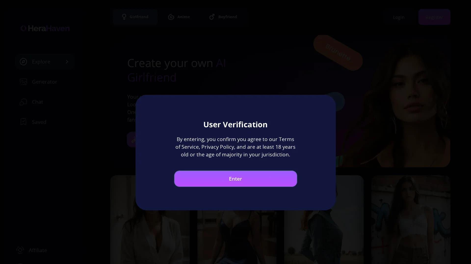 herahaven-ai homepage