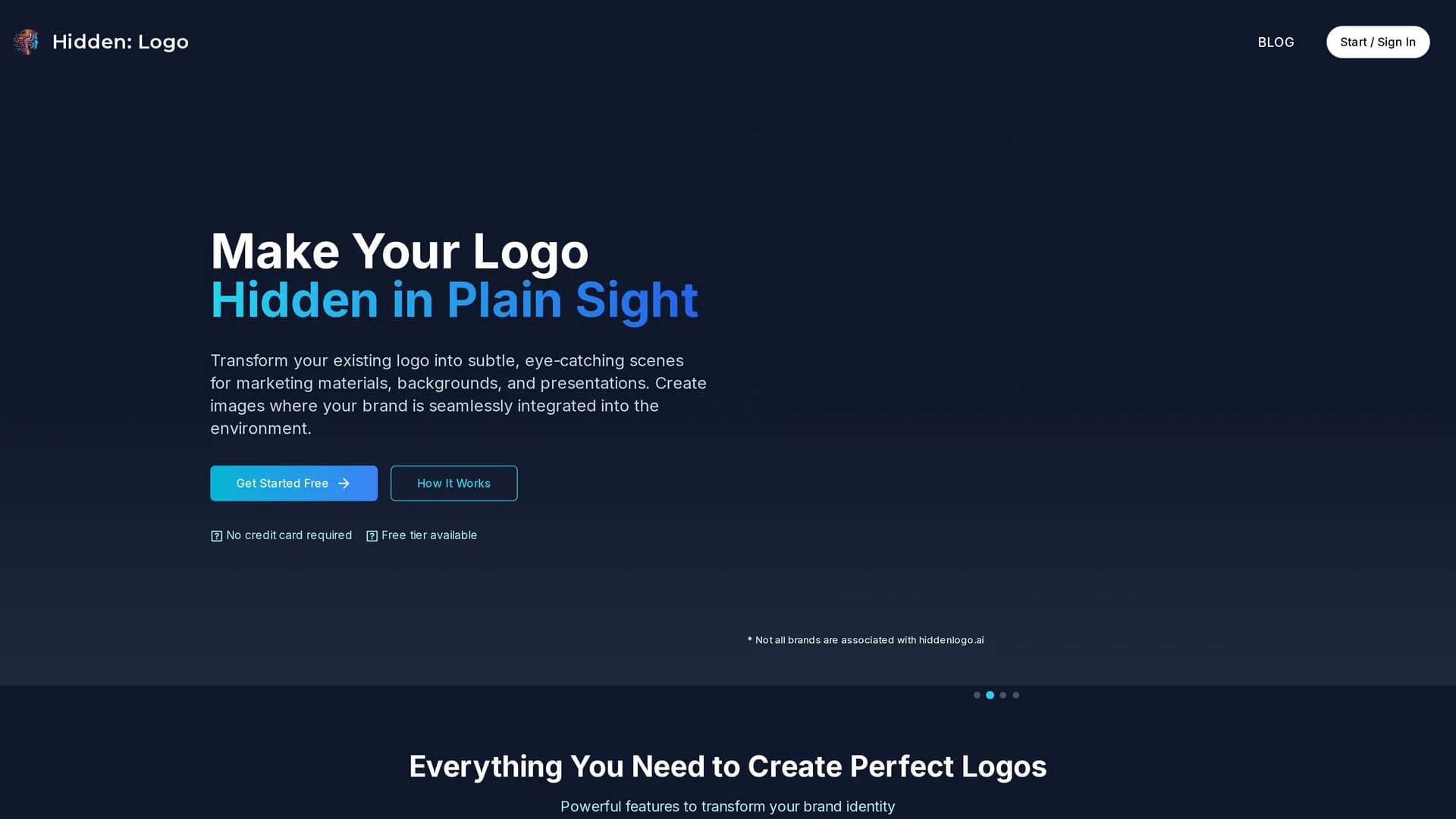 hidden-logo homepage