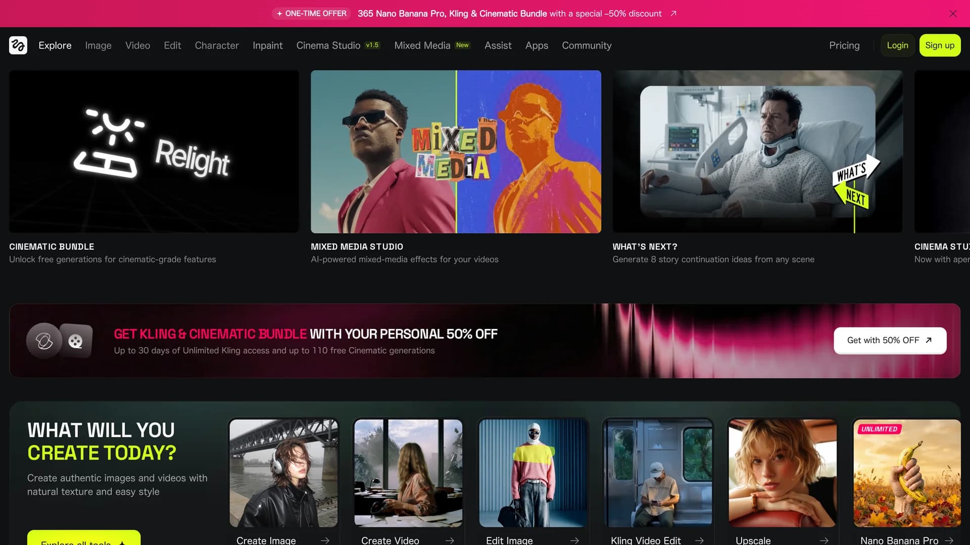 higgsfield-ai homepage