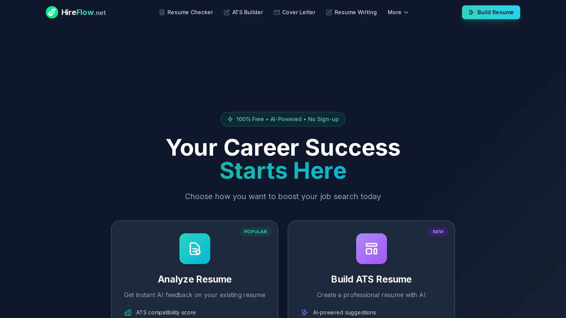 hireflow homepage