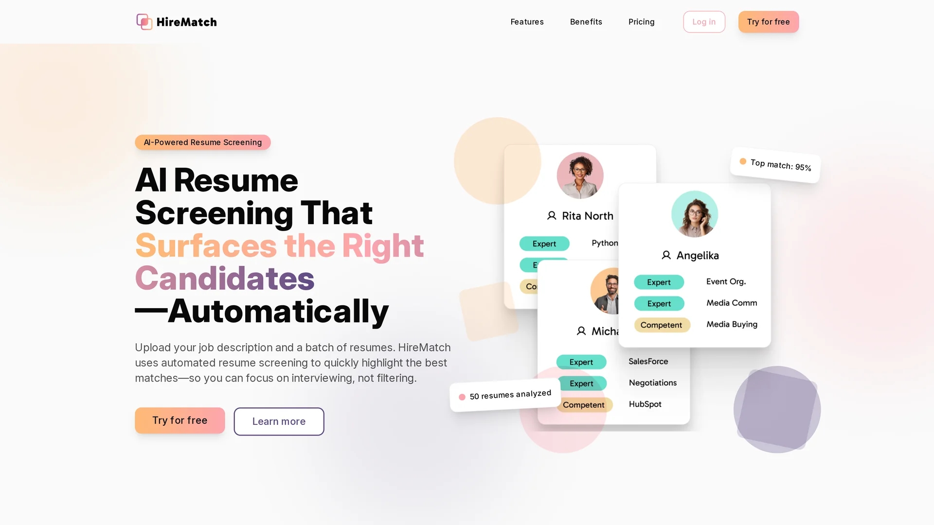 hirematch homepage