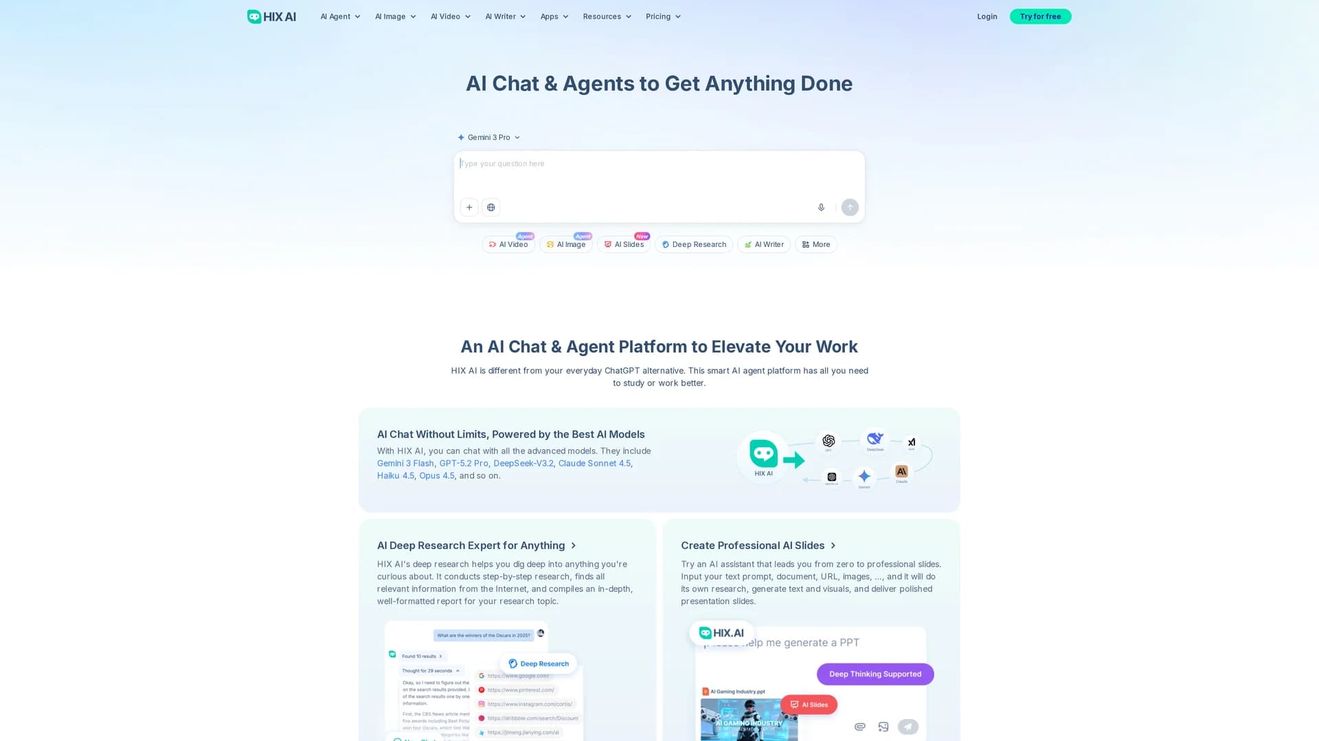hix-ai homepage