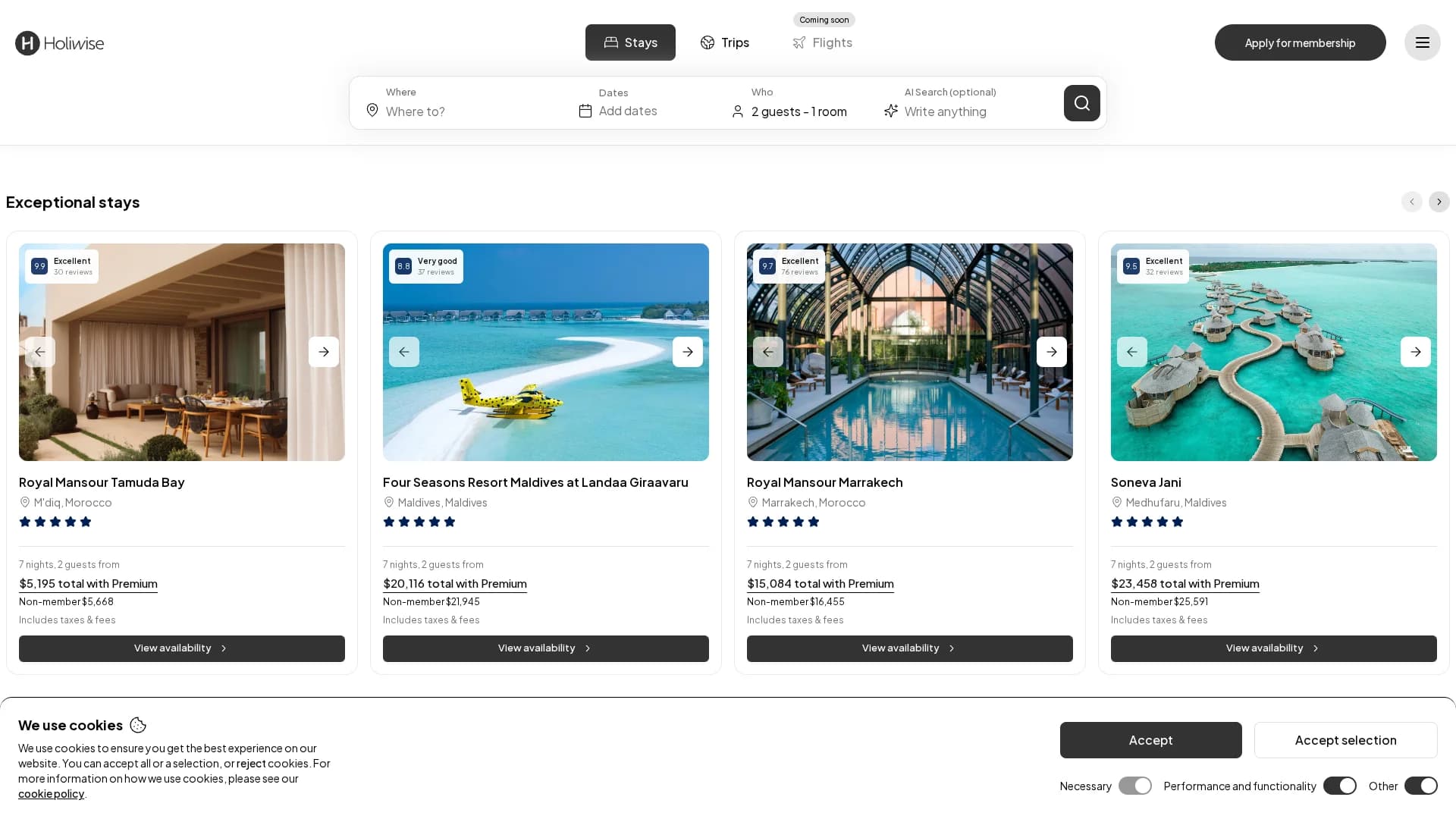 holiwise homepage