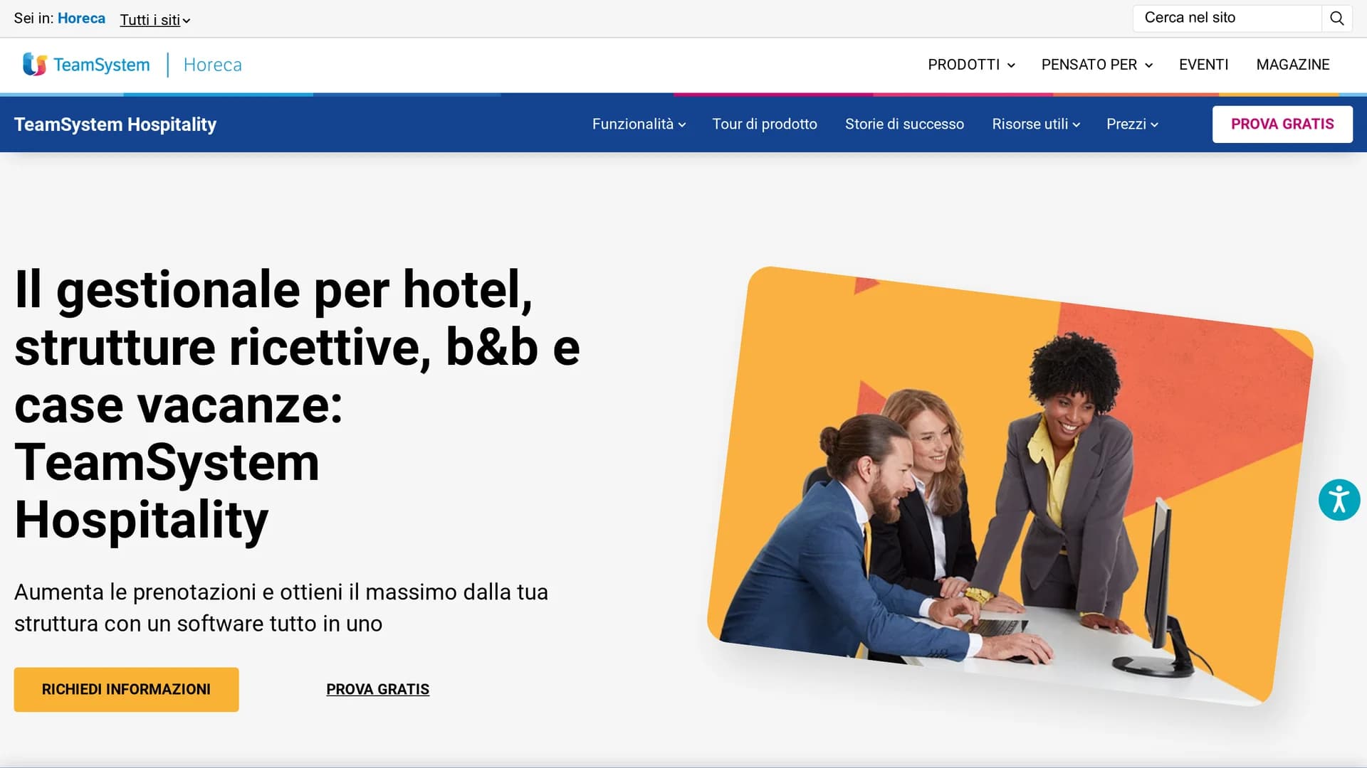 hotel-in-cloud homepage