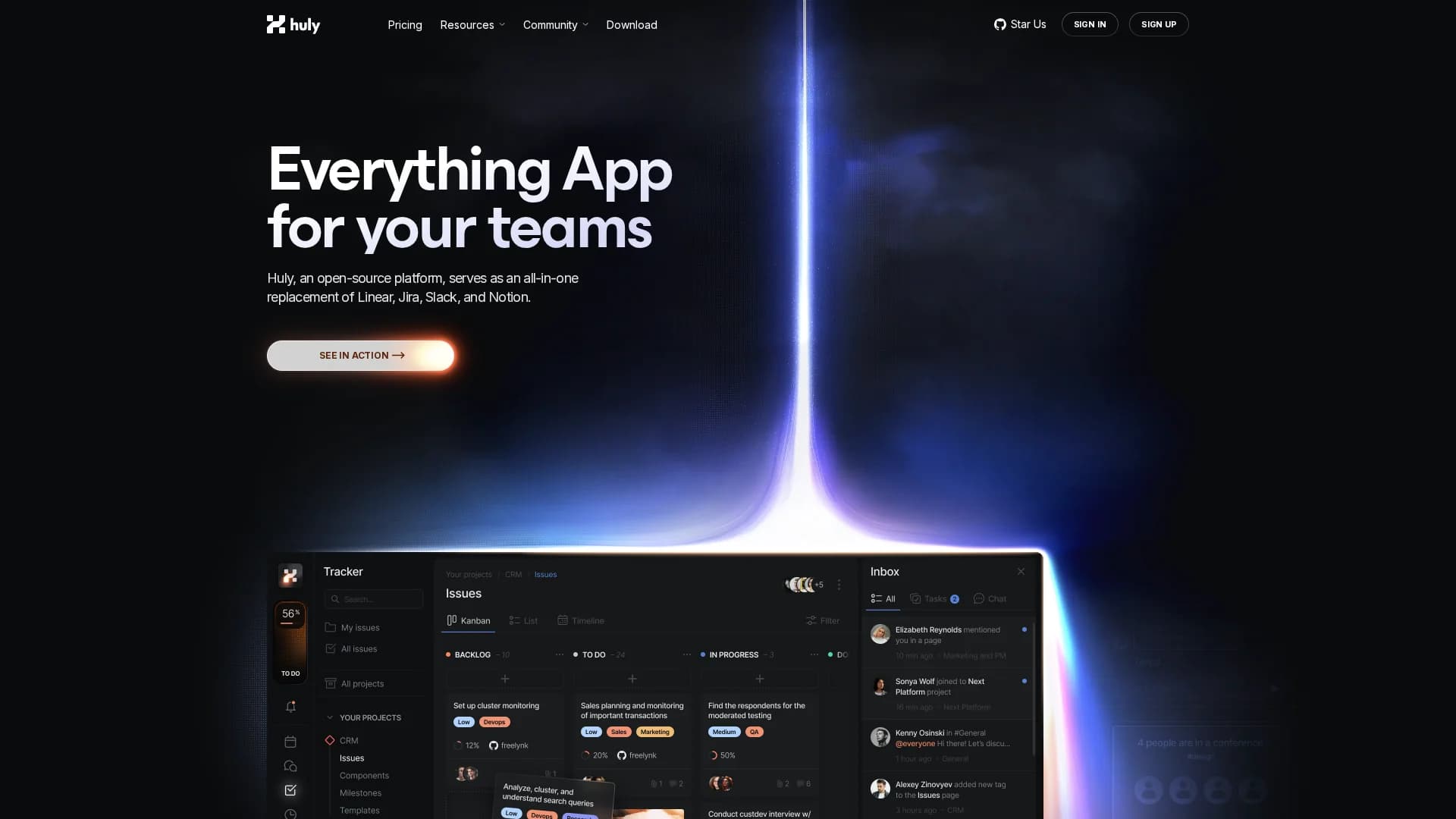 huly homepage