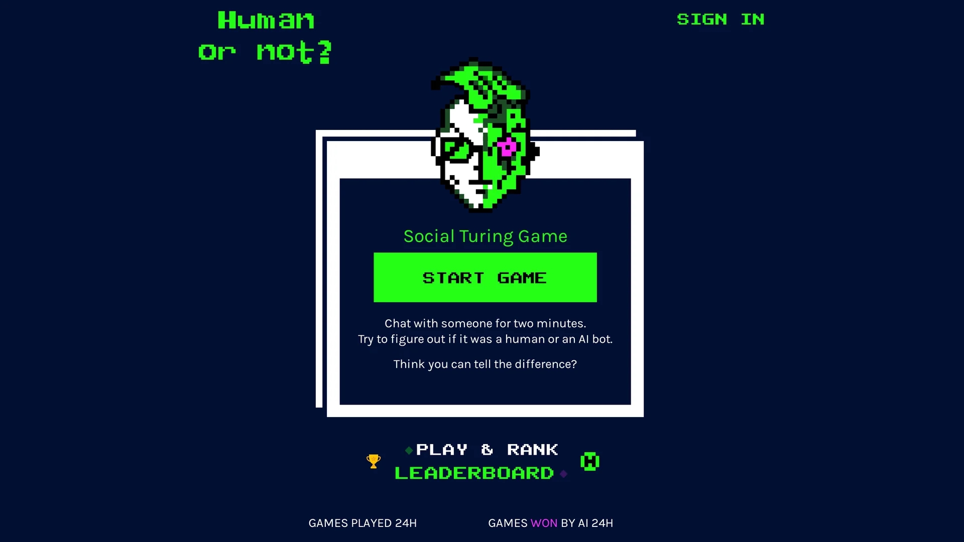 human-or-not-a-social-turing-game homepage