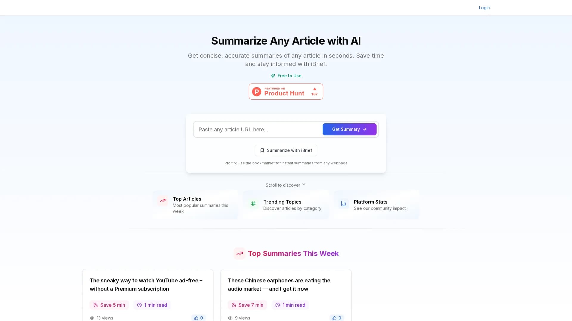 ibriefpage homepage