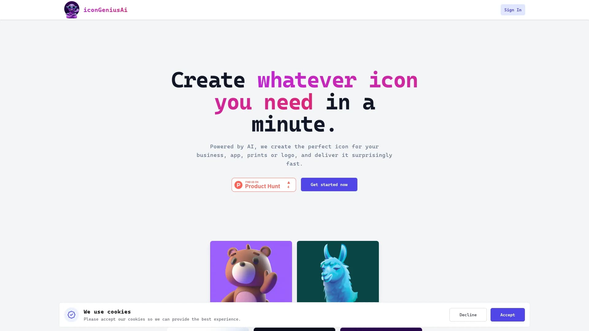 icongeniusai homepage