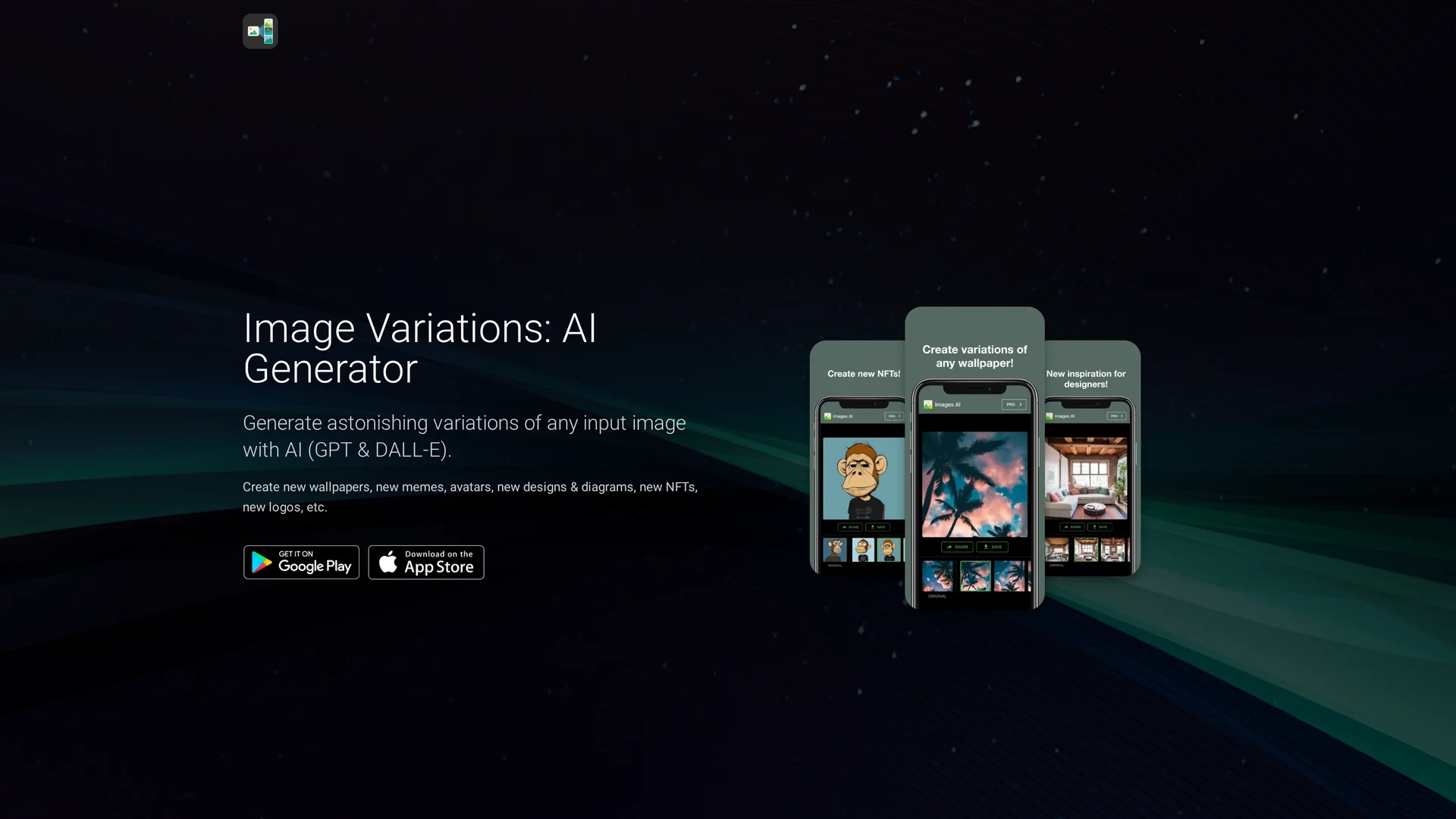 image-variations-ai-generator homepage