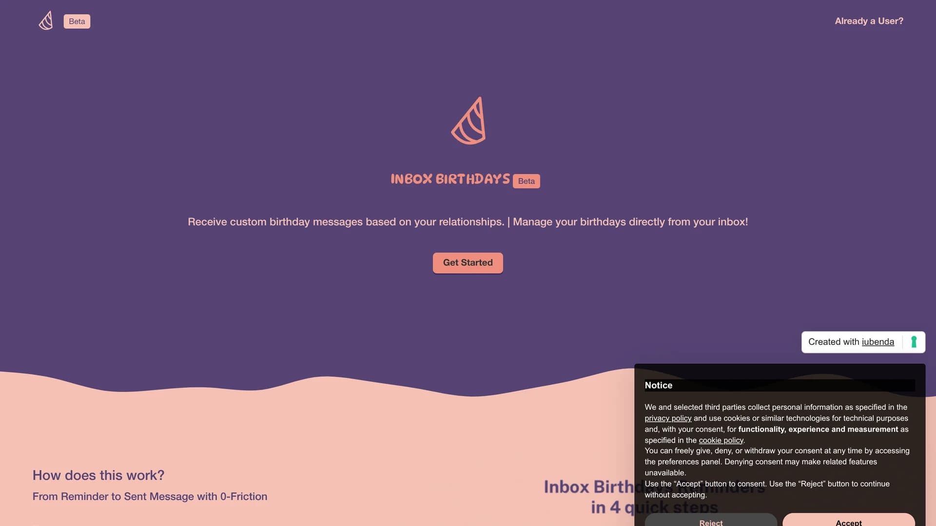 inboxbirthdays homepage