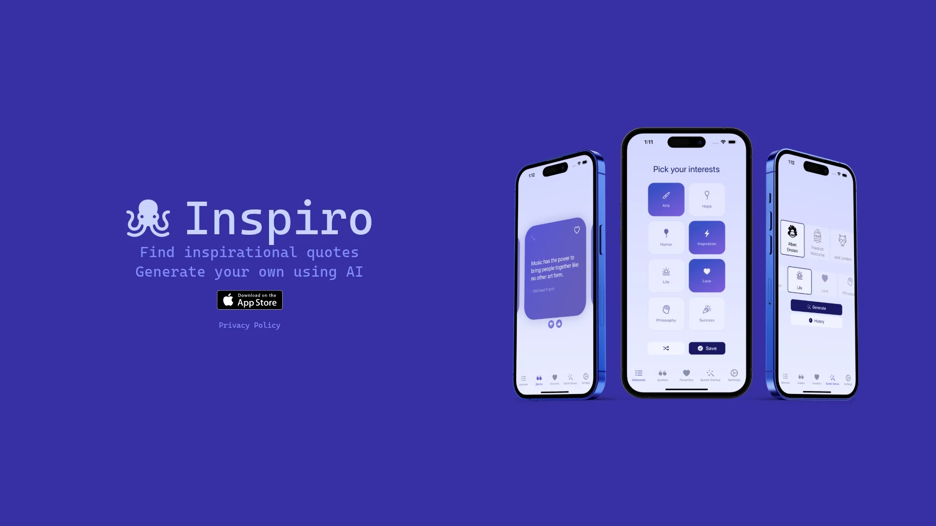 inspiro homepage