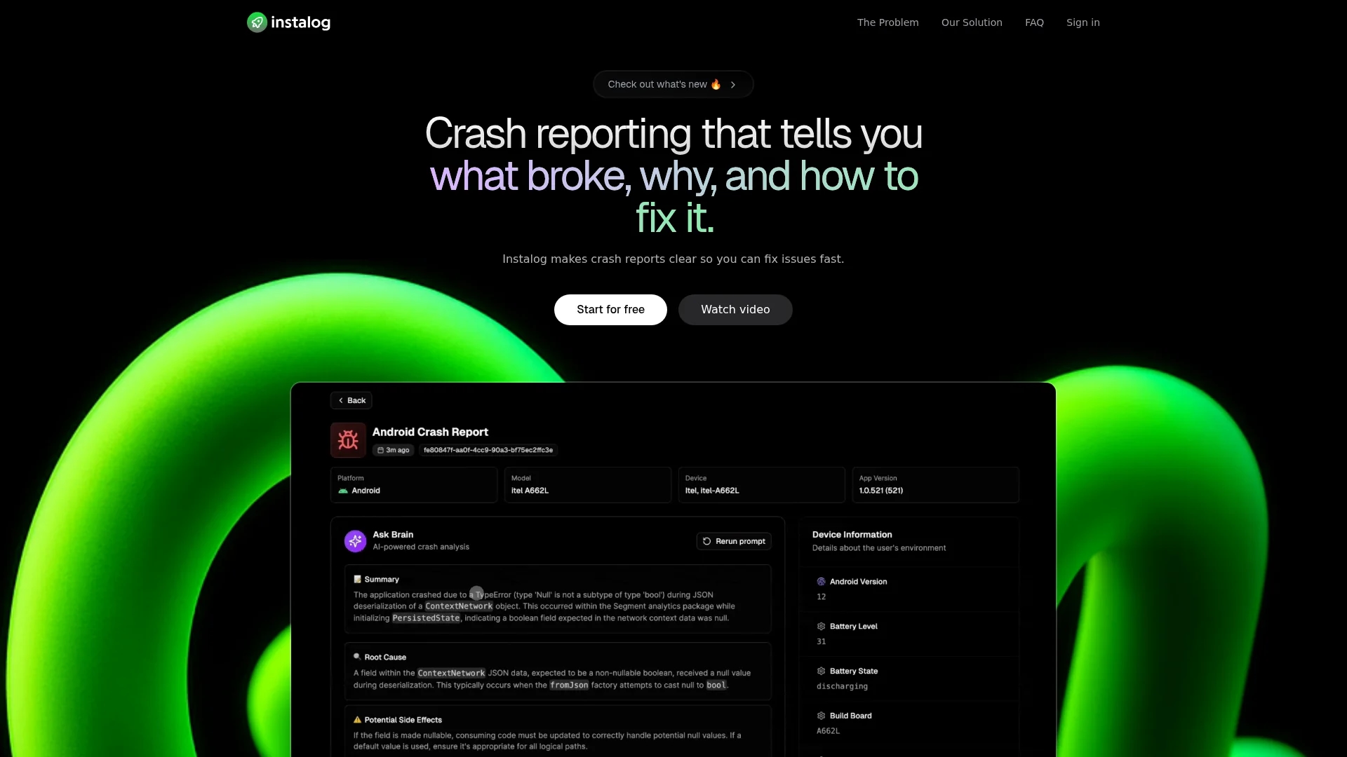 instalog homepage