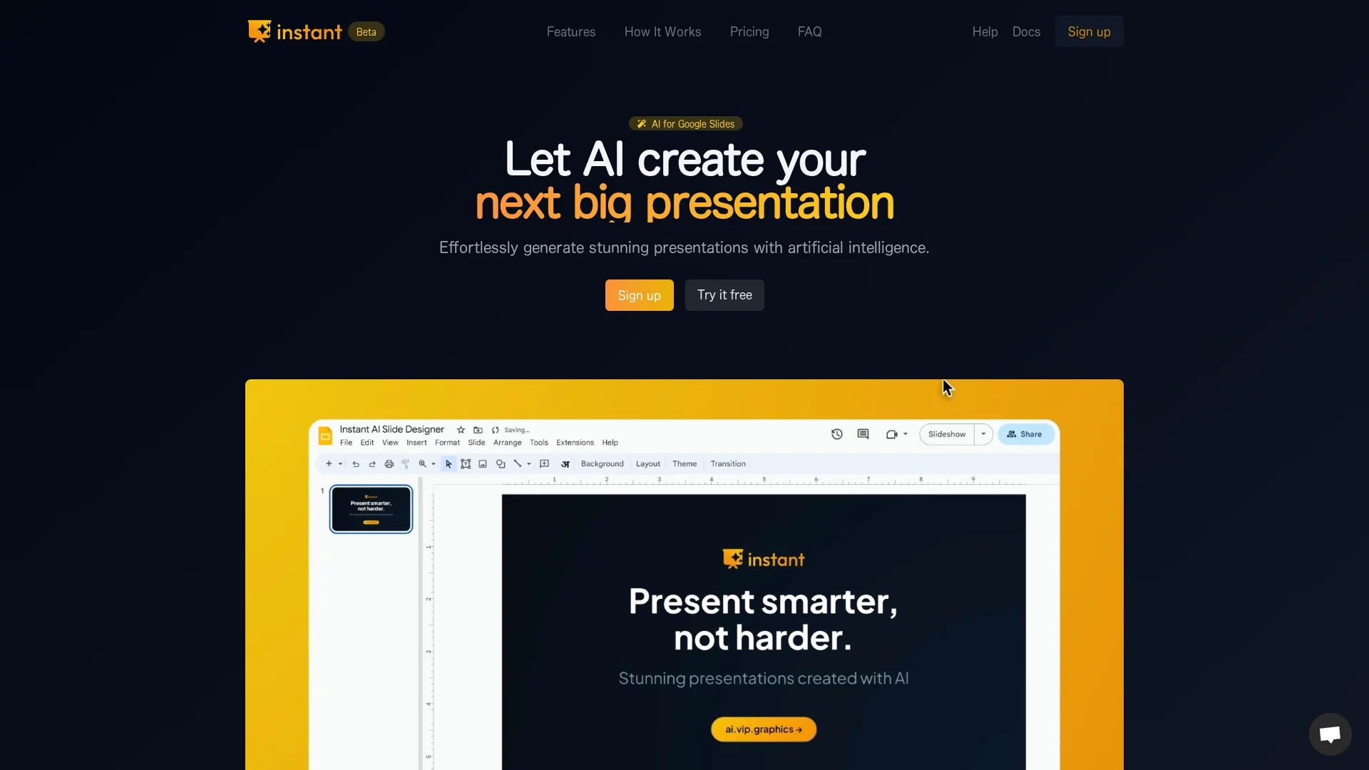 instant-ai-for-google-slides homepage