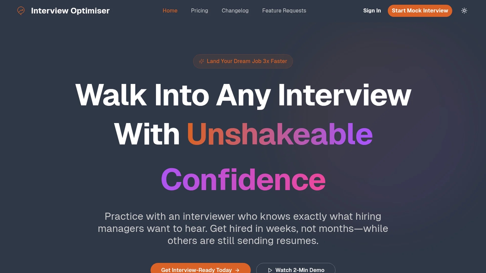 interview-optimiser homepage