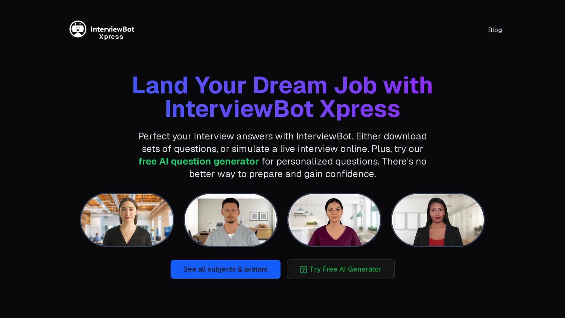 interviewbot homepage