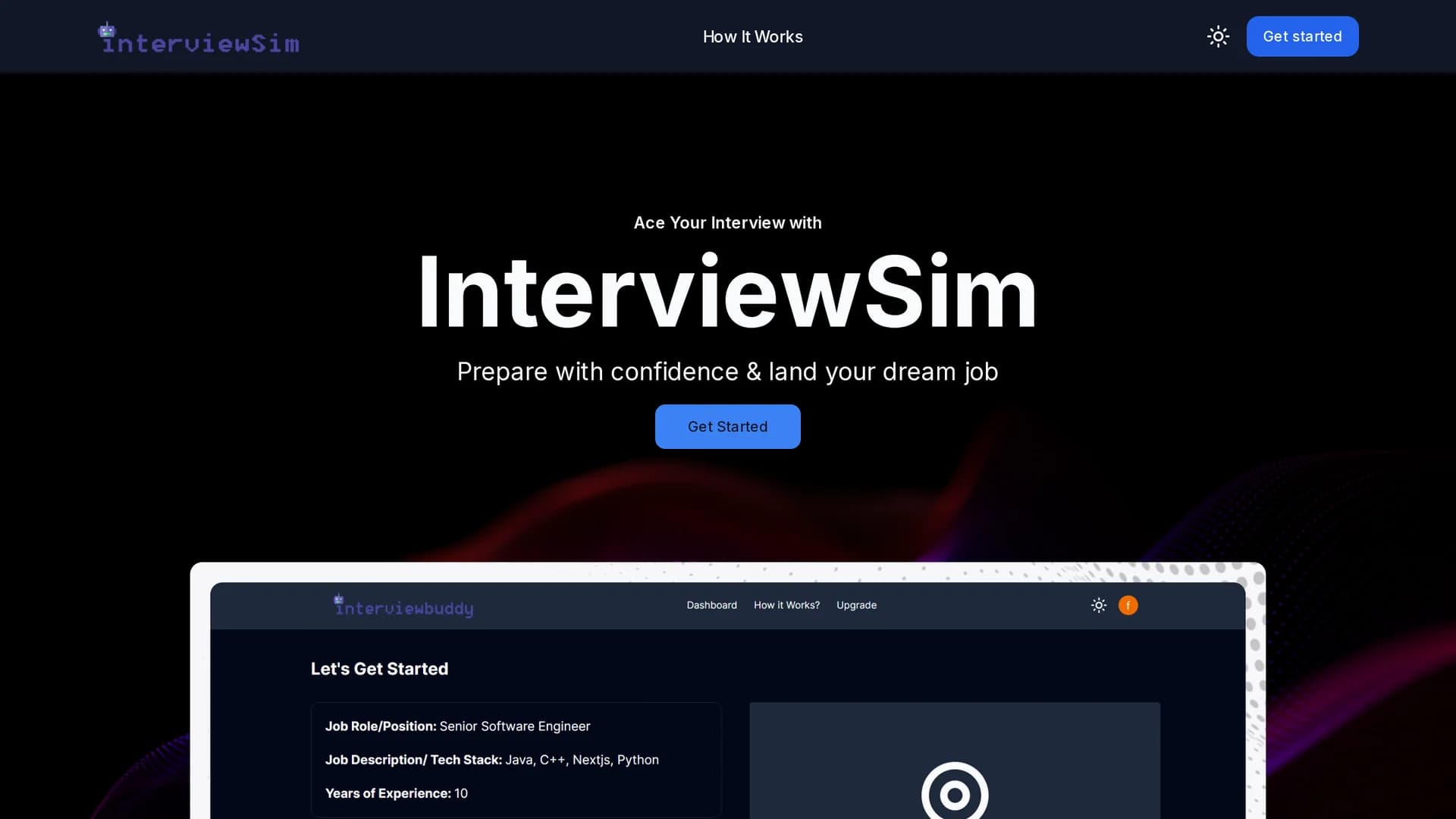 interviewsim homepage